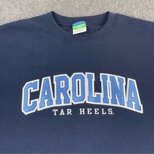 Champion Eco Fleece Sweatshirt Mens XL UNC Carolina Tarheels Embroidered Blue